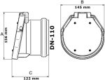 Soil pipe non return valve 110mm