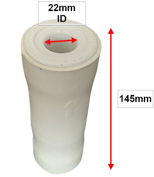 White Waste Pipe Inline Non Return Valve 22Mm