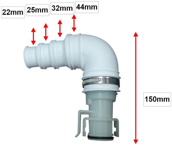 Unicom Semi Commercial Stepped Non Return Elbow