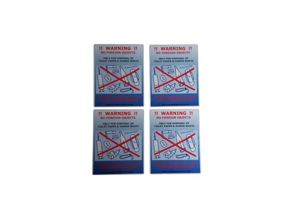 Macerator Warning Stickers X4