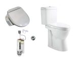 High comfort toilet with electric Bidet wash dry seat control arm touchless flush