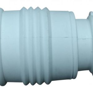 White Short Waste Inlet Connector 40Mm X 30Mm