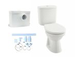 Uniflo Combo Package Toilet and Uniflo 4 plus Macerator Pump set.