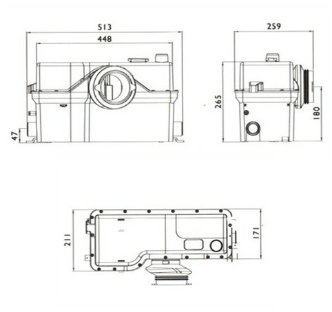 Uniflo Unicom Semi Commercial Macerator Grinder Pump