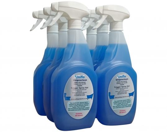 Uniproclean Washroom Cleaner 6X 750Ml Trigger Bottles