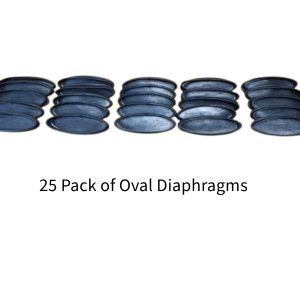 Macerator Rubber Diaphragm Membrane Oval Pack Of 25