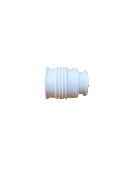 White Short Waste Inlet Connector 40Mm X 30Mm