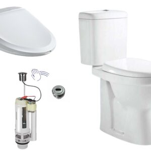 comfort high seat toilet with wash dry seat touchless flush